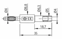 PJP 1057 Adapter Dimensions
